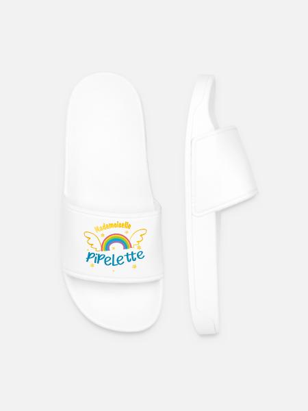 Mademoiselle pipelette - Claquettes Homme - blanc