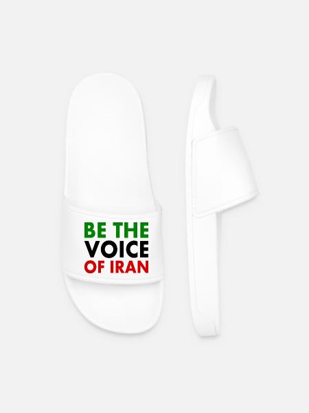 Be the voice of iran - Men’s Pool Sliders - white