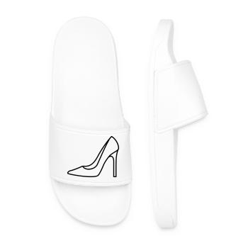 High Heel Icon Schuh Frauen Damen Kontur anpassbar - Männer Badelatschen - Weiß - Vorne