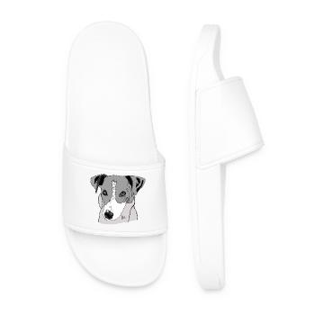 Jack Russel Terrier - Men’s Pool Sliders - white - Front