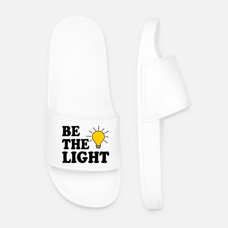 Be the light - Männer Badelatschen - Weiß