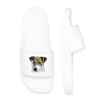 Jack Russel Terrier - Men’s Pool Sliders - white - Front