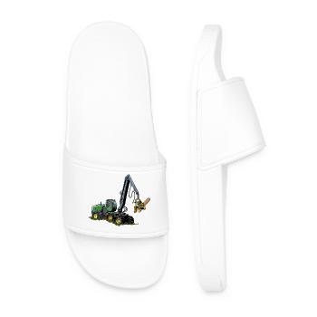 Harvester, Timber Harvester - Men’s Pool Sliders - white - Front