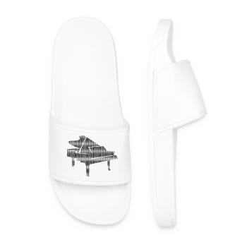 DNA Piano - Passion pour la musique classique - Claquettes Homme - blanc - Devant