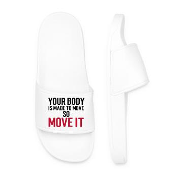 Your body is made to move - so move it black/red - Men’s Pool Sliders - white - Front