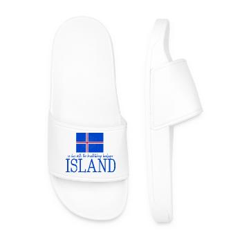Île d’Islande - Claquettes Homme - blanc - Devant