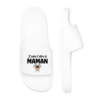 j'vais l'dire, enfant, phrase drôle - Claquettes Homme - blanc - Devant