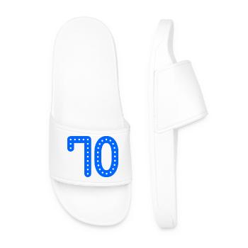 70. 70 YEARS. 70TH ANNIVERSARY. 70TH ANNIVERSARY. - Men’s Pool Sliders - white - Front