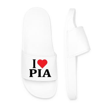 Ich liebe Pia T-Shirt Geschenkidee T-Shirt - Männer Badelatschen - Weiß - Vorne