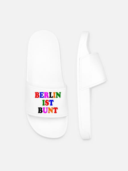 Berlin ist bunt - Männer Badelatschen - Weiß