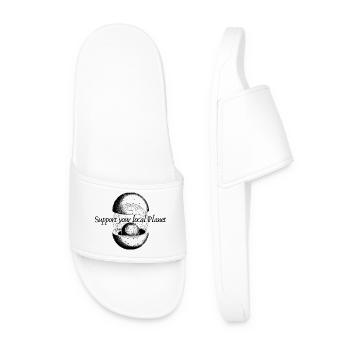 Support your Local Planet - Men’s Pool Sliders - white - Front