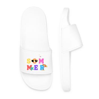 Sommer - Summer - Sommerliebe - Sonne - Sun - Men’s Pool Sliders - white - Front