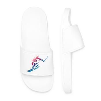 Skieurs vintage - Claquettes Homme - blanc - Devant