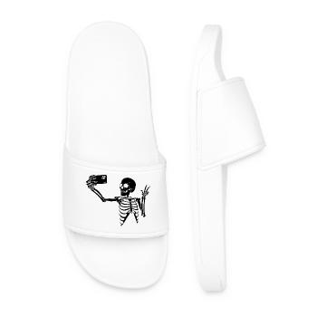 Selfie mortel (noir) - Claquettes Homme - blanc - Devant