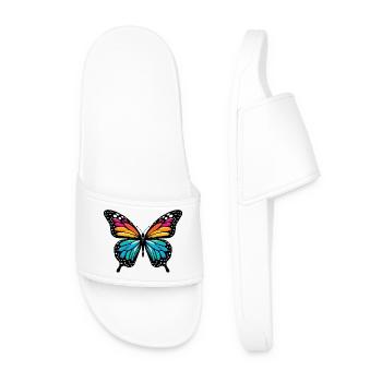 Schmetterling - Männer Badelatschen - Weiß - Vorne