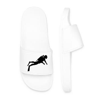 Taucher Sport Bewegung Geschenk Cool - Männer Badelatschen - Weiß - Vorne