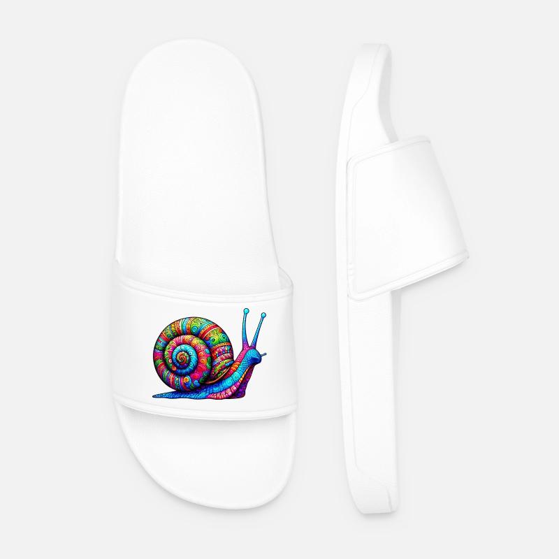 Snail - Men’s Pool Sliders - white