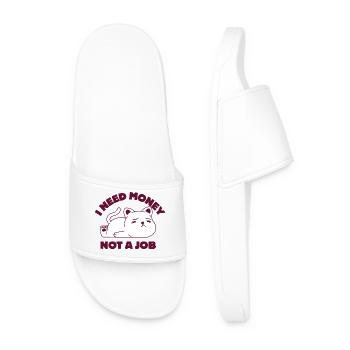 J’ai besoin d’argent, pas d’un travail - Claquettes Homme - blanc - Devant