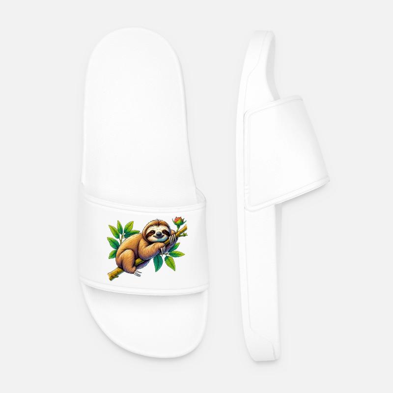 Sloth - Men’s Pool Sliders - white