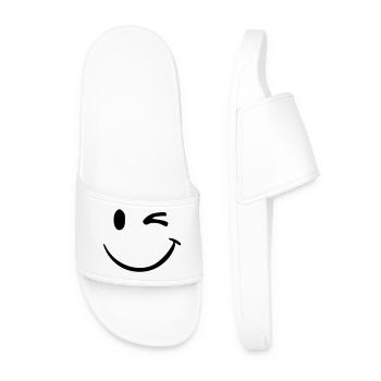smile - Men’s Pool Sliders - white - Front