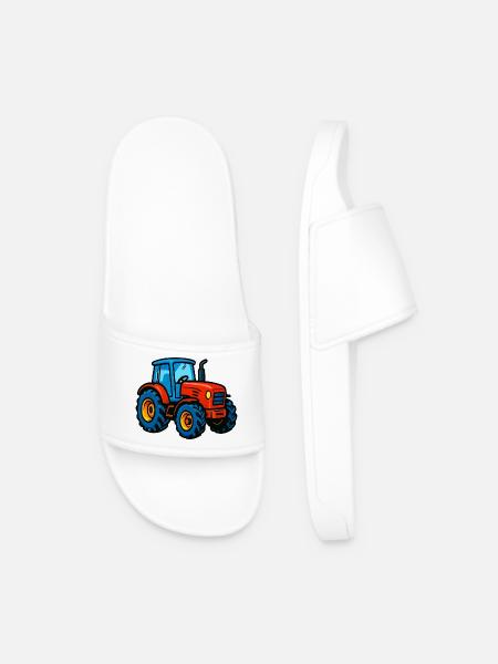 Trekker Tractor - Men’s Pool Sliders - white