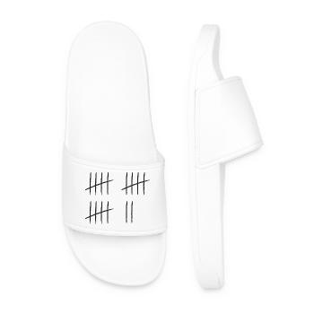17th Birthday Party Funny 17 Years Old Birthday - Men’s Pool Sliders - white - Front