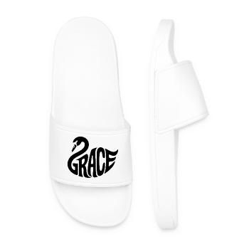 Grace - Logo du cygne cool - Claquettes Homme - blanc - Devant