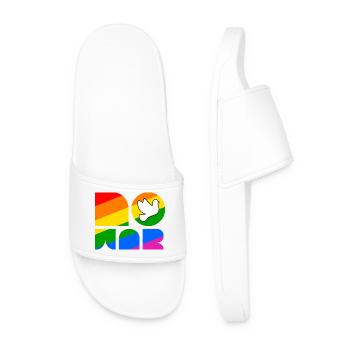 No War LGBTQ Pride Month Shirt - Männer Badelatschen - Weiß - Vorne