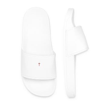 Illustration de croix chrétienne minimaliste - Claquettes Homme - blanc - Devant
