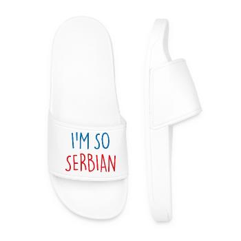 I'm so Serbian Serbia Serbia - Men’s Pool Sliders - white - Front