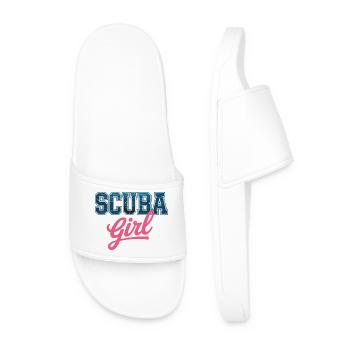 Scuba Girl Tauch-Design - Männer Badelatschen - Weiß - Vorne