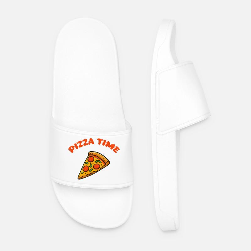 Pizza Comic - Männer Badelatschen - Weiß