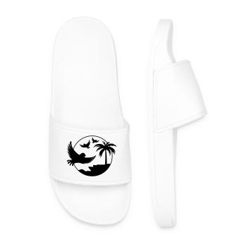 Paradise Island Birds - Men’s Pool Sliders - white - Front