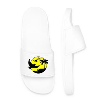 Paradise Island Birds - Men’s Pool Sliders - white - Front