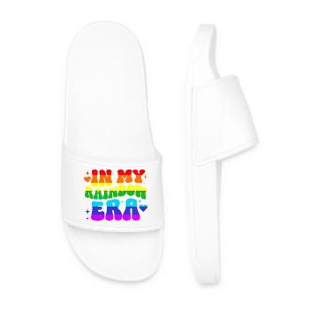 Pride Geschenk LGBTQ Regenbogen Vielfalt - Männer Badelatschen - Weiß - Vorne