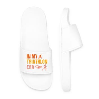 Triathlon Natation Cyclisme Course à pied Sports vintage - Claquettes Homme - blanc - Devant