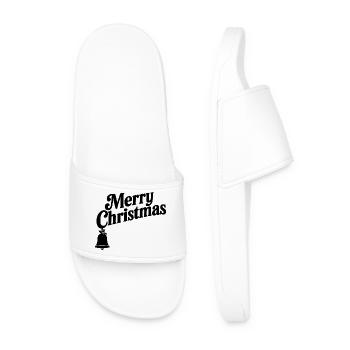 Joyeux Noël avec une seule cloche de Noël - Claquettes Homme - blanc - Devant