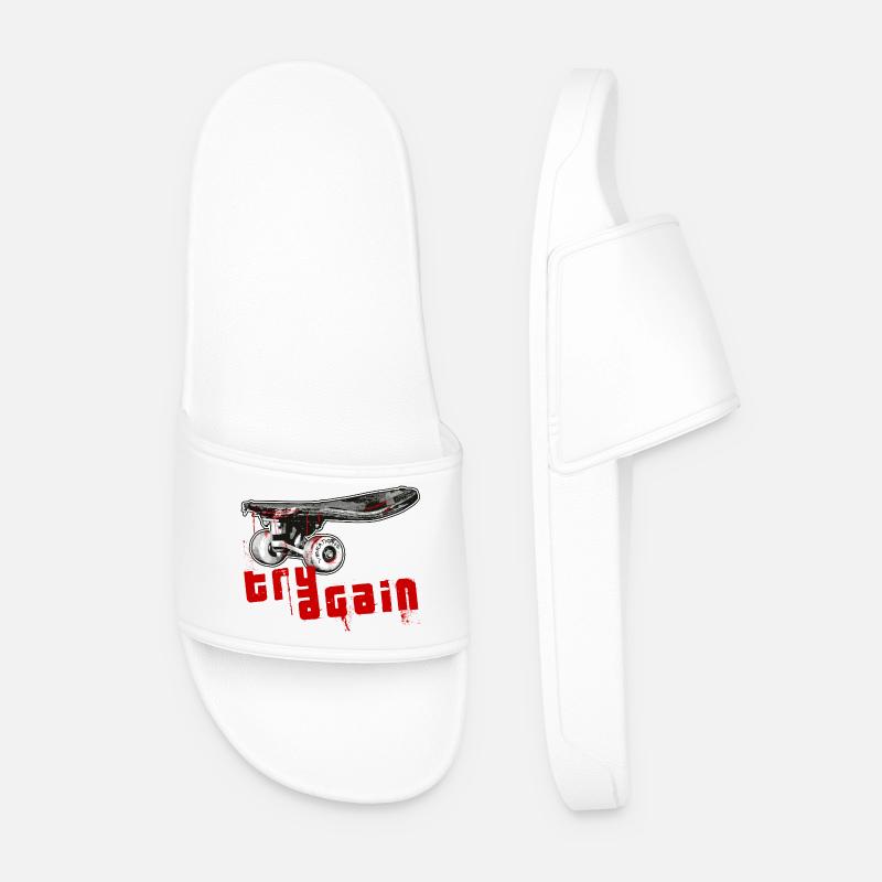 Skateboard - Männer Badelatschen - Weiß