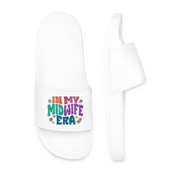 In my Midwife Era - Men’s Pool Sliders - white - Front
