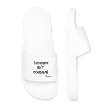 L’existence n’est pas un consentement - GoVegan - Claquettes Homme - blanc - Devant