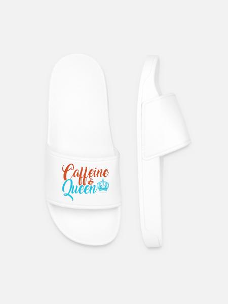 The caffeinated queen of coffee - Men’s Pool Sliders - white