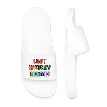 LGBT history month - Men’s Pool Sliders - white - Front