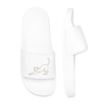 Silhouette minimaliste Chat Cat Hump Stre - Claquettes Homme - blanc - Devant