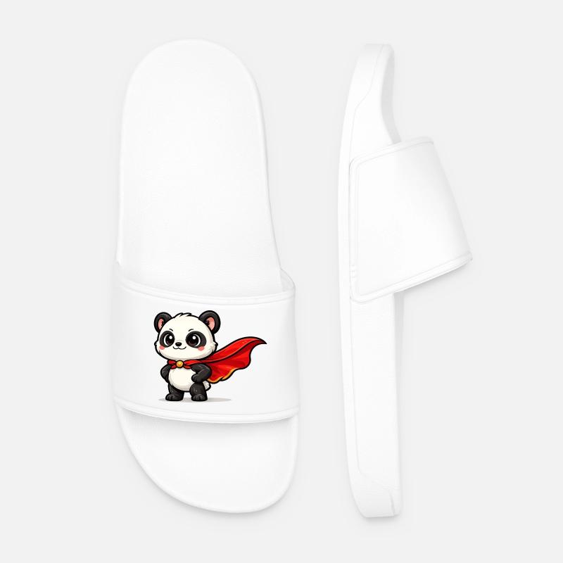 held Panda – Kleiner Superpanda - Männer Badelatschen - Weiß