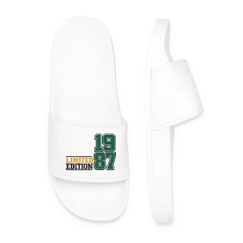 Birthday Woman 41 born in December 1985 - Men’s Pool Sliders - white - Front