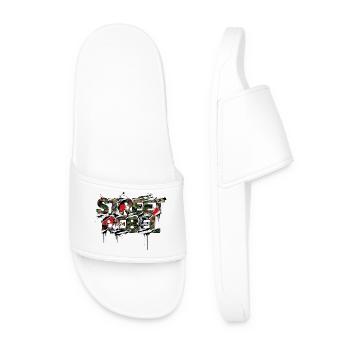 Street Rebel Tuning Scene Design - Men’s Pool Sliders - white - Front