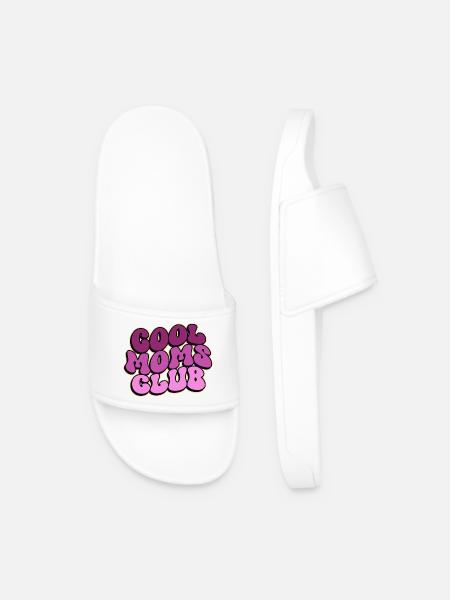 Cool Moms Club - Mother's Day Mom Gift - Men’s Pool Sliders - white