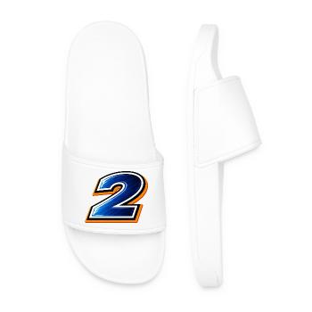 Number 2 Football Shirt Tournament 2026 Design - Men’s Pool Sliders - white - Front