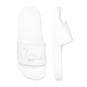Brontosaurus - Men’s Pool Sliders - white - Front