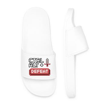 Ctrl Alt Remove Pixel Design - Men’s Pool Sliders - white - Front